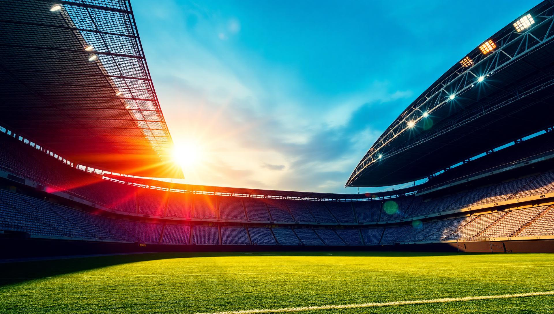Kandari FC home stadium at golden hour